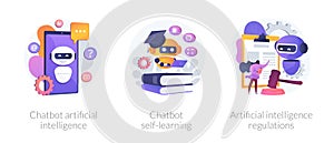 Chatbot technology development vector concept metaphors. photo