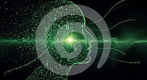 Artificial Intelligence and Digital Consciousness Concept