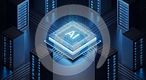 Artificial Intelligence Core Processor in a Futuristic Data Center