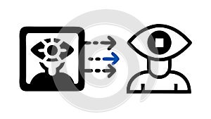 AI to Human Knowledge Transfer Vector Icon, vector design Generative AI