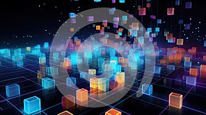 Visualizing Big Data Generated by an Clustering Algorithm in a Glowing Cube Design