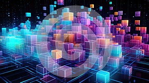 Visualizing Big Data Generated by an Clustering Algorithm in a Glowing Cube Design