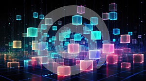 Visualizing Big Data Generated by an Clustering Algorithm in a Glowing Cube Design