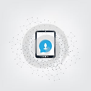 AI, Voice Assistant, Speech Driven Mobile User Interface on Tablet PC, Digital Networks Concept Design