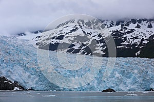 Aialik Glacier in the Kenai Peninsula Borough of Alaska, in Kenai Fjords National Park