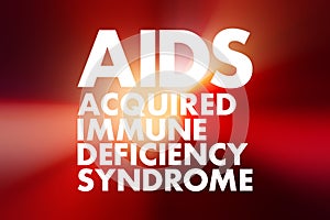 AIDS - Acquired Immune Deficiency Syndrome acronym, health concept background