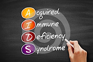 AIDS - Acquired Immune Deficiency Syndrome acronym, medical concept background