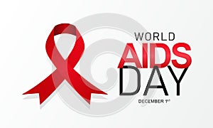 Aids Awareness Month Campaign with Red Ribbon