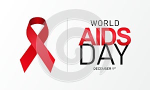 Aids Awareness Month Campaign with Red Ribbon