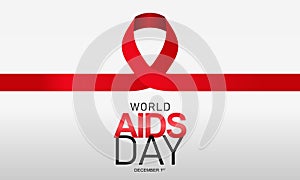 Aids Awareness Month Campaign with Red Ribbon