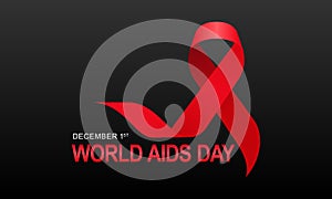 Aids Awareness Month Campaign with Red Ribbon