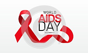 Aids Awareness Month Campaign with Red Ribbon