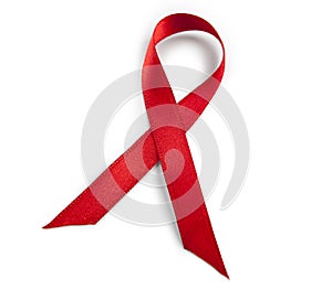 Aids awareness red ribbon