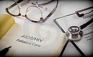Aids hiv palliative care, book together to form of diagnosis, Title fictitious,