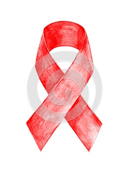 AIDS HIV support ribbon.