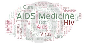 AIDS Medicine word cloud, made with text only