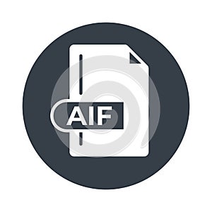 AIF File Format Icon. AIF extension filled icon