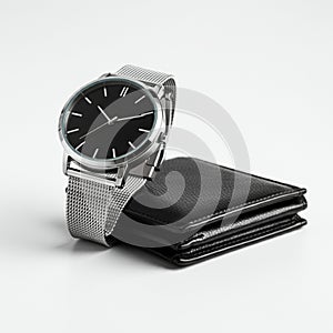 AIGenerated Clock Mockups & Backgrounds for Timeless Designs photo