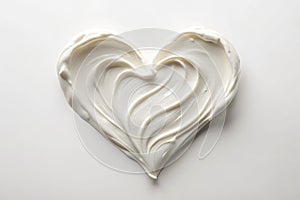 AIGenerated HeartShaped Dessert A Creamy Culinary Masterpiece for Stunning Food Photography photo