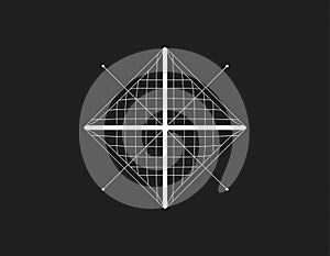 Abstract Geometric Diamond Grid Design photo