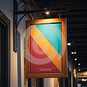 AIGenerated Mockup: Clean and Professional Design Display photo