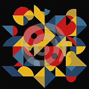 AIGenerated Seamless Geometric Pattern with Modern Abstract Style photo