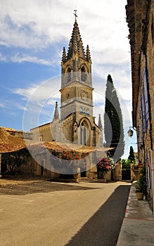Aigueze church, Ardeche region, France photo
