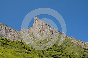 Aiguille de vanoise mountain peak in the Alps