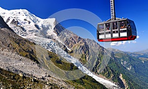 Aiguille du Midi cable car in Chamonix
