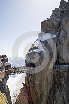 Aiguille du Midi,3842m, Mont Blanc Massif, France .