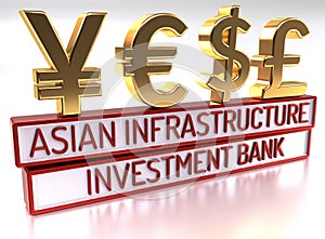 AIIB - The Asian Infrastructure Investment Bank - 3D Render