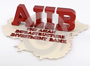 AIIB - The Asian Infrastructure Investment Bank - 3D Render