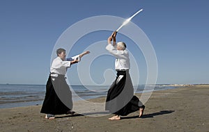 Aikido on the beach