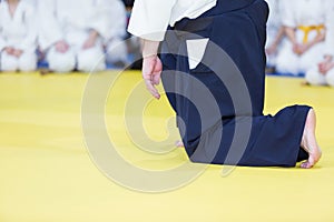 An Aikido instructor on martial arts seminar