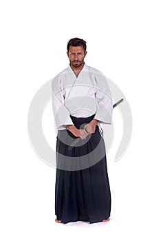 Aikido master standing still