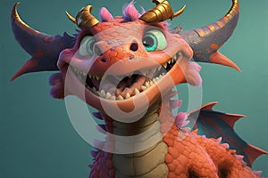 ail desig Meet Super Happy Smile: The Adorable Pixar-Style Dragon with a Fierce Expression and Exquisite Detailing