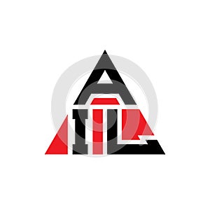 AIL triangle letter logo design with triangle shape. AIL triangle logo design monogram. AIL triangle vector logo template with red photo