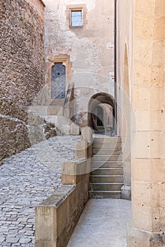 An aile to an old part of a castle, karlstejn, Czech Republic