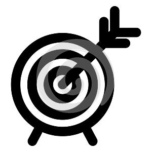 Aim, bullseye bold outline vector icon you can easily modify