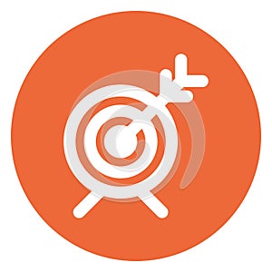 Aim, bullseye bold outline vector icon you can easily modify