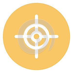 Aim, bullseye Bold Vector Icon which can be easily edited or modified