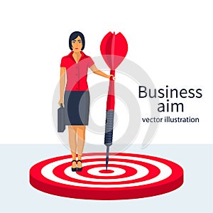 Aim in business concept vector