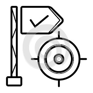 Aim icon vector
