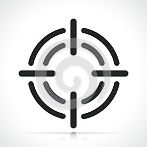 Aim or target line icon