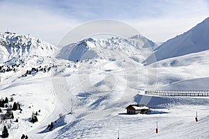 Aima 2000, Winter landscape in the ski resort of La Plagne, France