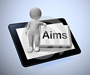Aims and objectives concept icon depicts strategy or plan - 3d illustration
