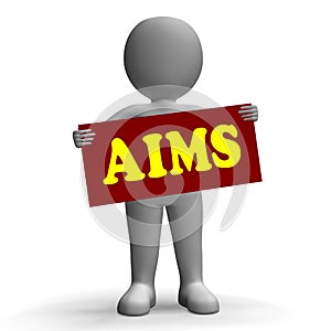 Aims Sign Character Means Aspirations And Goals photo