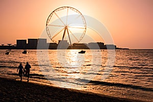 Ain Dubai ferris wheel at JBR beach