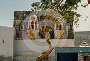 Aina mahal type bay window at Mata No Madh Ashapura Temple Lakhpat Kutch Gujarat