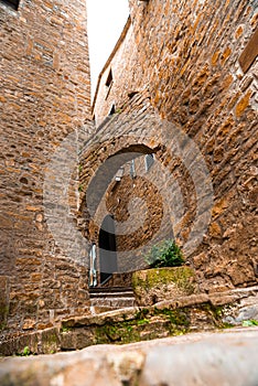 Ainsa town in the Pyrenees. Sobrarbe region